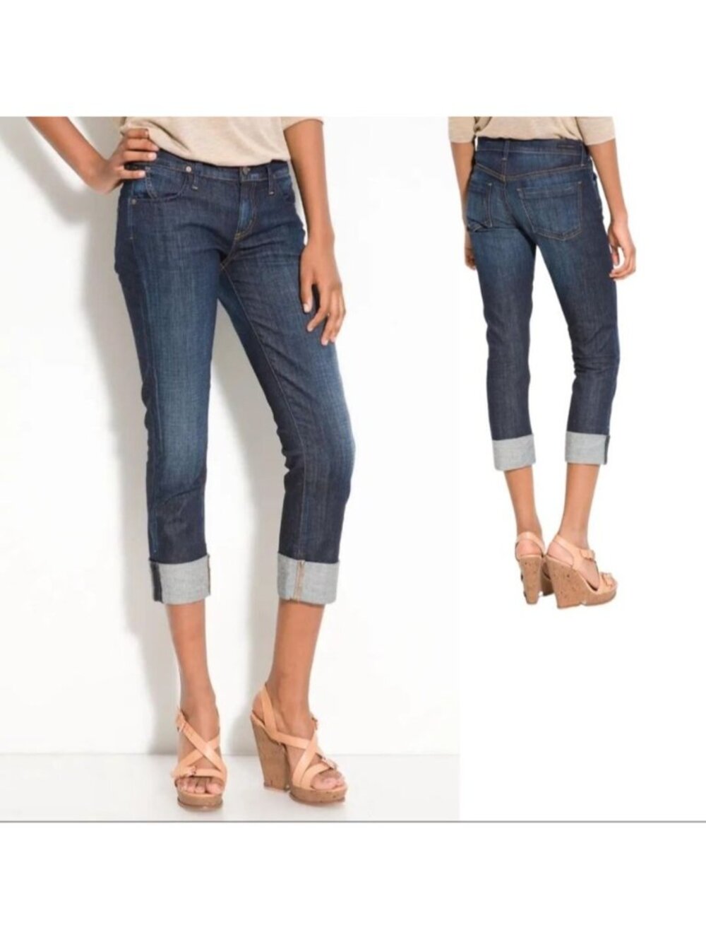 Citizens Of Humanity Womens Dani Cropped Straight Leg Jeans Size 29 Denim Blue - Picture 8 of 16